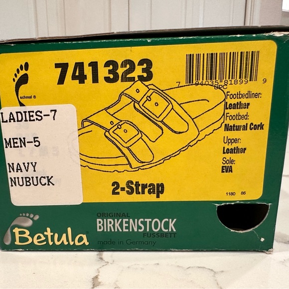 Birkenstock Betula Navy Sandals Women’s 7 Men’s 5 - Picture 2 of 7